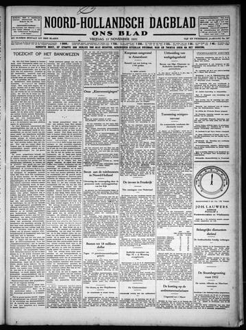 Noord-Hollandsch Dagblad : ons blad 1931-11-13