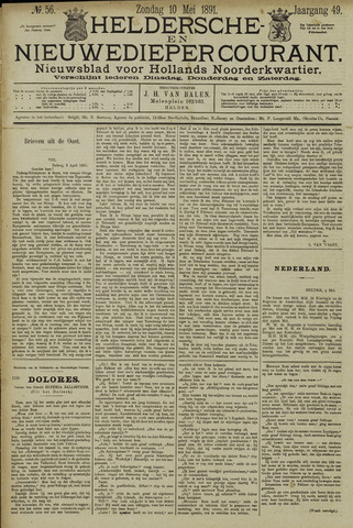 Heldersche en Nieuwedieper Courant 1891-05-10