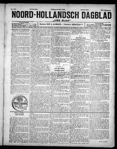 Noord-Hollandsch Dagblad : ons blad 1926-05-28