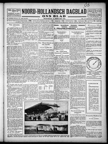 Noord-Hollandsch Dagblad : ons blad 1930-02-12