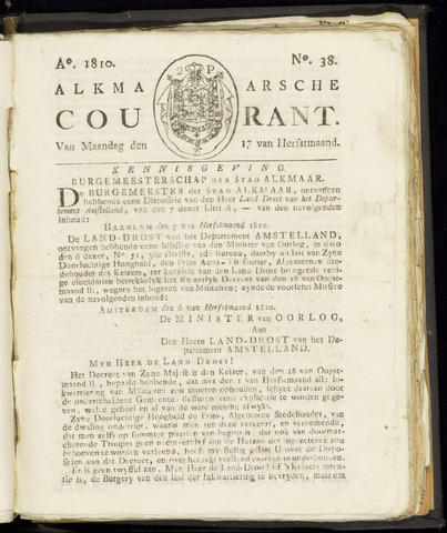 Alkmaarsche Courant 1810-09-17