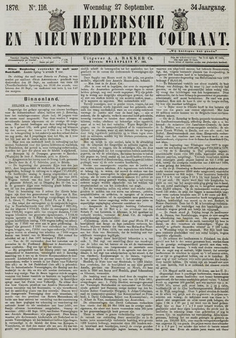 Heldersche en Nieuwedieper Courant 1876-09-27