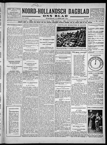 Noord-Hollandsch Dagblad : ons blad 1932-02-24