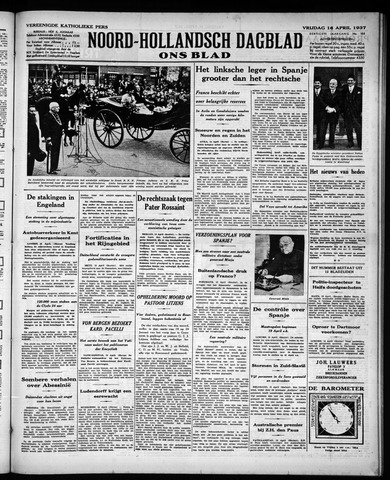 Noord-Hollandsch Dagblad : ons blad 1937-04-16