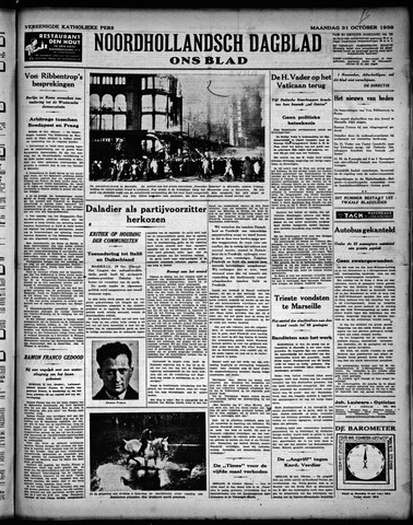 Noord-Hollandsch Dagblad : ons blad 1938-10-31