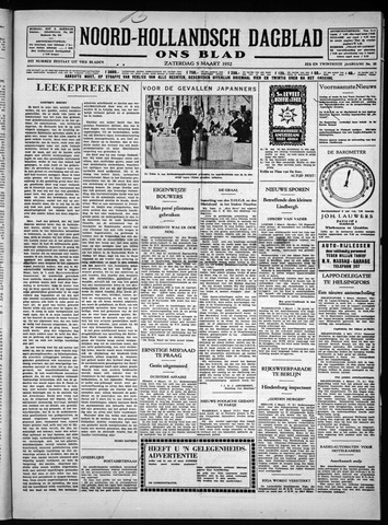 Noord-Hollandsch Dagblad : ons blad 1932-03-05