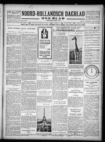 Noord-Hollandsch Dagblad : ons blad 1930-05-09
