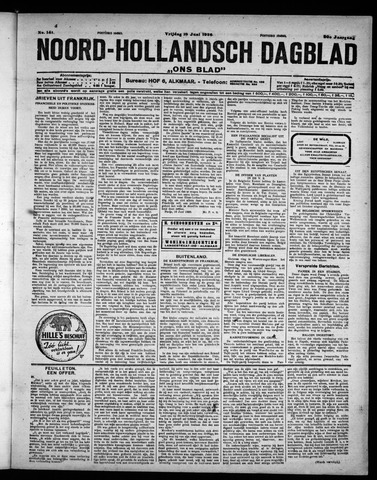 Noord-Hollandsch Dagblad : ons blad 1926-06-18