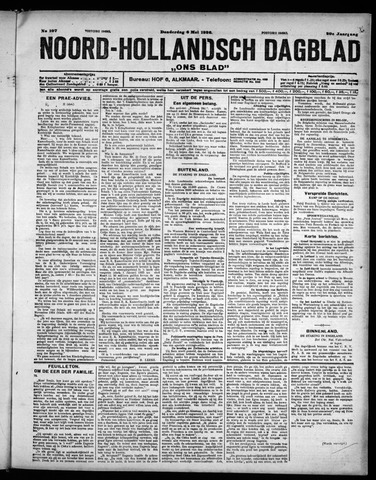 Noord-Hollandsch Dagblad : ons blad 1926-05-06