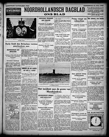 Noord-Hollandsch Dagblad : ons blad 1938-07-21