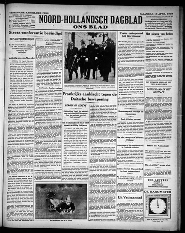 Noord-Hollandsch Dagblad : ons blad 1935-04-15