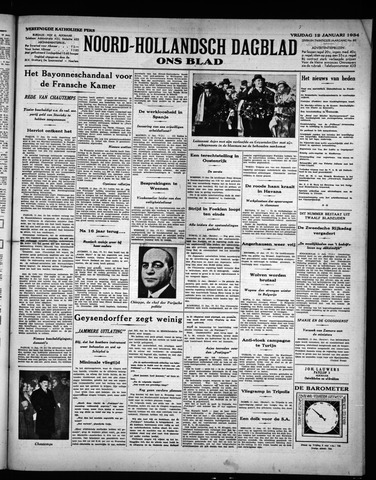 Noord-Hollandsch Dagblad : ons blad 1934-01-12