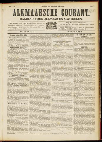 Alkmaarsche Courant 1907-11-21