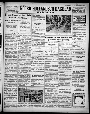 Noord-Hollandsch Dagblad : ons blad 1935-08-22