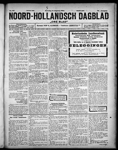 Noord-Hollandsch Dagblad : ons blad 1924-08-16