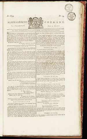 Alkmaarsche Courant 1834-06-16