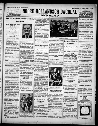 Noord-Hollandsch Dagblad : ons blad 1935-09-05