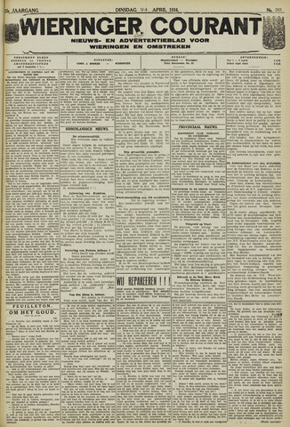 Wieringer courant 1934-04-24