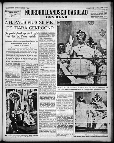Noord-Hollandsch Dagblad : ons blad 1939-03-13