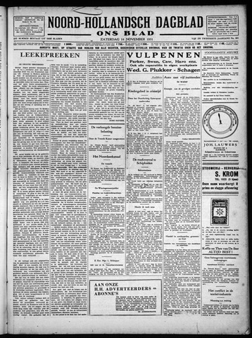 Noord-Hollandsch Dagblad : ons blad 1931-11-14