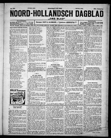 Noord-Hollandsch Dagblad : ons blad 1926-07-03