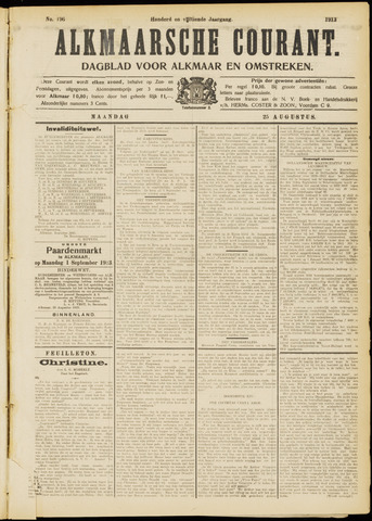 Alkmaarsche Courant 1913-08-25