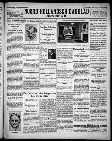 Noord-Hollandsch Dagblad : ons blad 1934-08-24