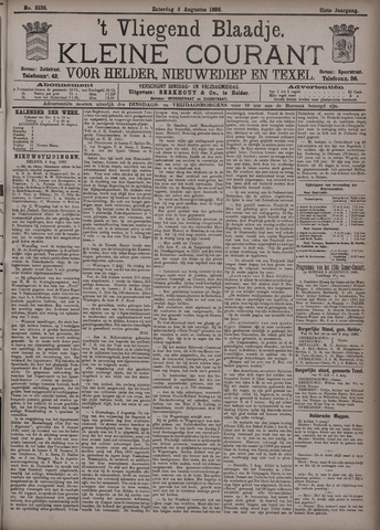 Vliegend blaadje : nieuws- en advertentiebode voor Den Helder 1893-08-05