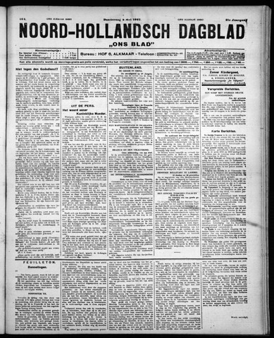 Noord-Hollandsch Dagblad : ons blad 1927-05-05
