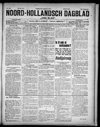 Noord-Hollandsch Dagblad : ons blad 1924-08-29