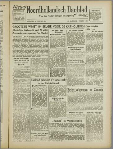 Nieuw Noordhollandsch Dagblad, editie Schagen 1946-02-18