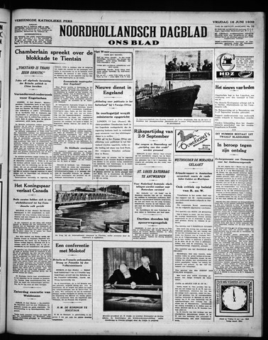 Noord-Hollandsch Dagblad : ons blad 1939-06-16