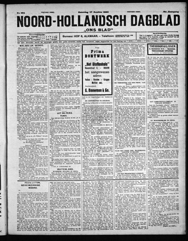 Noord-Hollandsch Dagblad : ons blad 1925-10-17