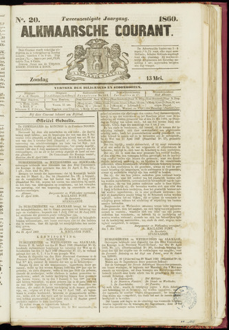 Alkmaarsche Courant 1860-05-13