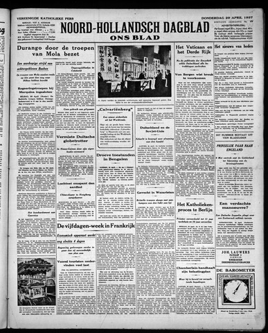 Noord-Hollandsch Dagblad : ons blad 1937-04-29