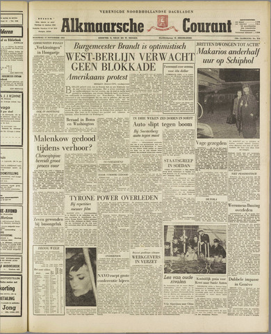 Alkmaarsche Courant 1958-11-17