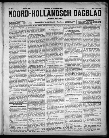 Noord-Hollandsch Dagblad : ons blad 1924-11-15