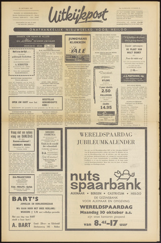 Uitkijkpost : nieuwsblad voor Heiloo e.o. 1967-10-25
