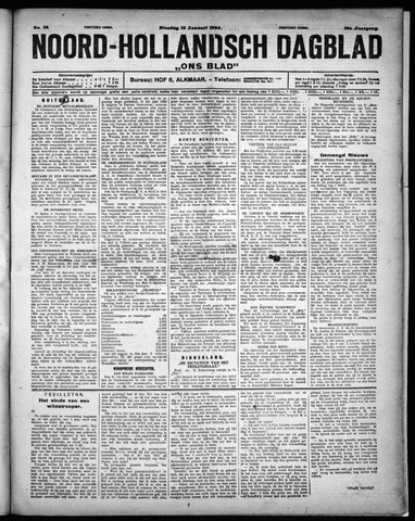 Noord-Hollandsch Dagblad : ons blad 1924-01-15