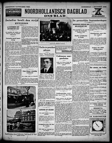 Noord-Hollandsch Dagblad : ons blad 1938-12-01