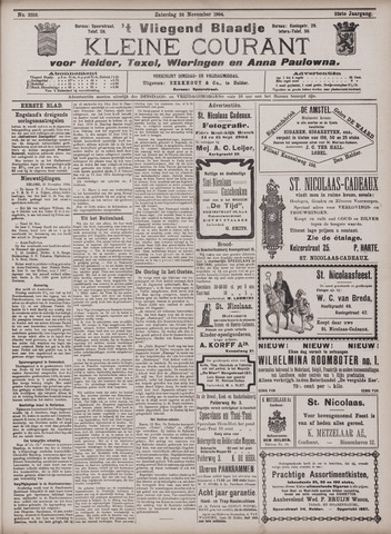 Vliegend blaadje : nieuws- en advertentiebode voor Den Helder 1904-11-26