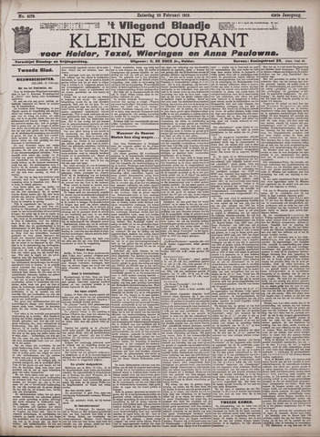 Vliegend blaadje : nieuws- en advertentiebode voor Den Helder 1913-02-22