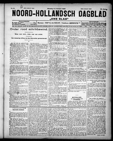 Noord-Hollandsch Dagblad : ons blad 1928-02-14