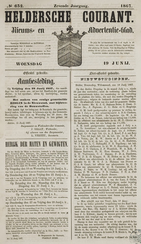 Heldersche Courant 1867-06-19