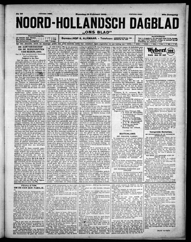 Noord-Hollandsch Dagblad : ons blad 1926-02-15