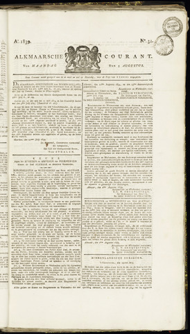 Alkmaarsche Courant 1839-08-05