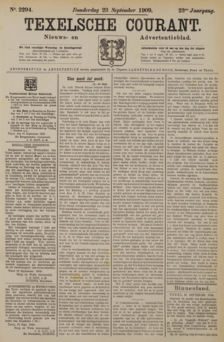 Texelsche Courant 1909-09-23