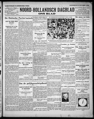 Noord-Hollandsch Dagblad : ons blad 1932-10-06