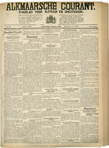 Alkmaarsche Courant 1932-08-04