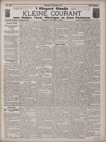 Vliegend blaadje : nieuws- en advertentiebode voor Den Helder 1913-11-22